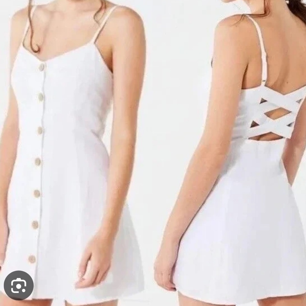 White Button-Down Sundress